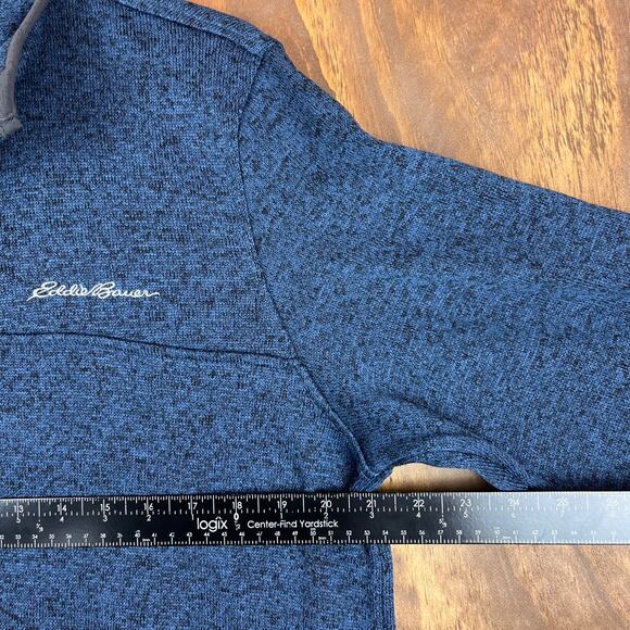 Eddie Bauer Mens Sweatshirt Blue Radiator Fleece Snap Mock Neck Long Sleeve L - Picture 8 of 13